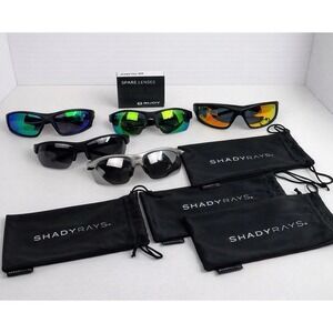 Lot Of 4 Shady Rays And 1 Rudy Project Sunglasses Polarized Lenses UV400 + Acces